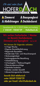 Stellenanzeige HoferDach